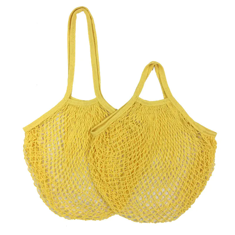 Bolsa de Malla con Asa Larga 100% Algodón Orgánico